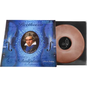 Čokoláda Čokoládová gramofonová deska 80 g BEETHOVEN (belgická mléčná čokoláda)
