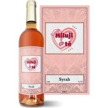 Víno Sablio Růžové víno Miluji tě srdce: 0,75 l