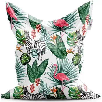 Sedací pytel Sablio Sedací vak Classic Zebra a Plameňák - 150x100 cm