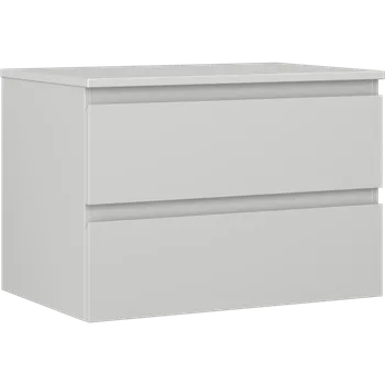 Koupelnový nábytek Mexen Orio koupelnová skříňka pod umyvadlo 70 cm s deskou, 2 zásuvky, šedá matná - 91A10-07047-2-BFFC62 Koupelnové skříňky