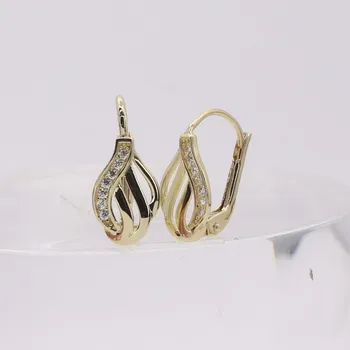 Náušnice Zlaté náušnice se zirkony CDL279 (585/1000) 1.9 g