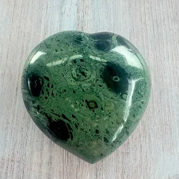 Jaspis kambaba leštěný Madagaskar Srdce M6-22 cca 7,1 x 6,8 cm, 256 g