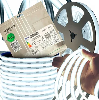 LED osvětlení LED pásek COB 5m Neon Homogenní 320 diod/m BÍLÁ STUDENÁ 12V 10W/m 6000 K