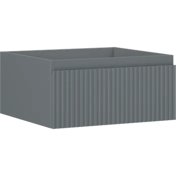 Koupelnový nábytek Mexen Rivel koupelnová skříňka pod umyvadlo 50 cm, 1 zásuvka, drážkovaná, grafit mat - 91A20-05023-1-BF66 Koupelnové skříňky