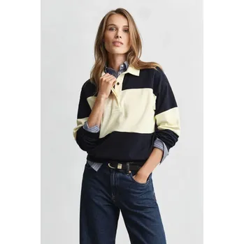 Dámská košile POLOKOŠILE GANT PIQUE TEXTURE COLOR BLOCK RUGGER EVENING BLUE