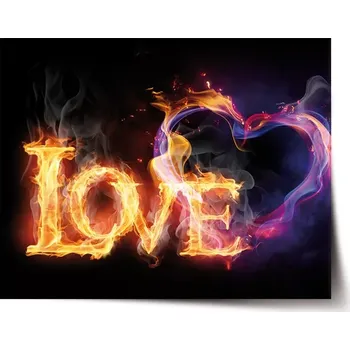 Plakát Sablio Plakát Love - 60x40 cm