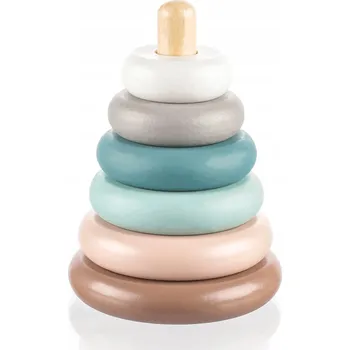 Dřevěná hračka ZOPA Dřevěné montážní kroužky Modré