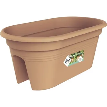 Truhlík Truhlík na zábradlí plastový elho Green Basics Flower Bridge 55x30x23 cm terakota
