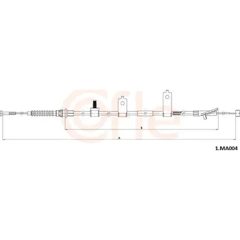 Lanko parkovací brzdy Tažné lanko, parkovací brzda COFLE 92.1.MA004