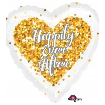 Balónek Fóliový balónek "Happy Ever After" - srdce