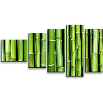 Obraz Sablio Obraz - 5-dílný Bambus - 100x60 cm