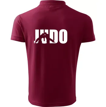 Pánská košile Judo - Nápis - Polokošile pánská Pique Polo 203 - M ( Garnet )