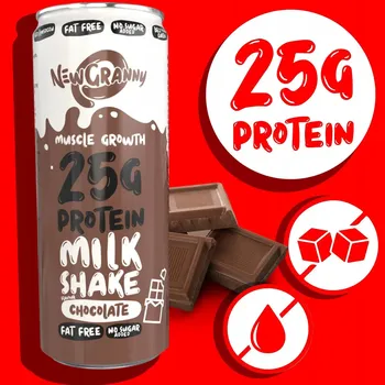 Proteinový nápoj NewGranny 25g Protein MilkShake, mléčný nápoj s čokoládovou příchutí, 250 ml 1 Ks