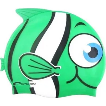 Plavecká čepice Plavecká silikonová čepice Rybka zelená