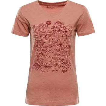 Dámské oblečení triko dámské krátké ALPINE PRO GREMA 2 oranžovo/červené