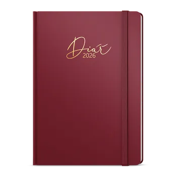 Diář Baloušek Tisk Diář LUXI - A5 / denní / bordó 578697
