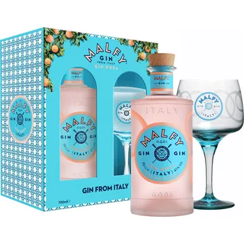 Nápoj Malfy Gin Rosa se sklenicí 41% 0,7l (darčekové balenie 1 pohár)