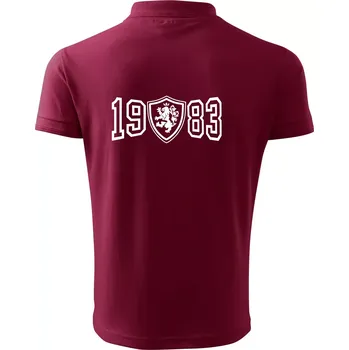 Pánská košile Narozeninový motiv - znak - 1983 - Polokošile pánská Pique Polo 203 - 5XL ( Garnet )