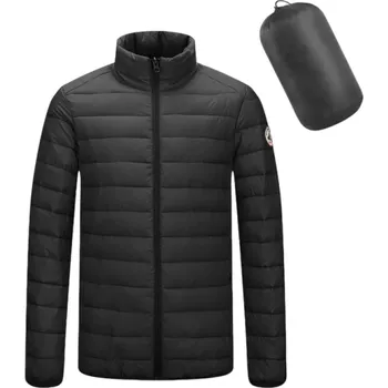 Pánská zimní bunda Unisex větruodolné provedení Zapínání na zip Odolný polyester Stylová bunda s výšivkou na paži Teplé zimní provedení černá XXS