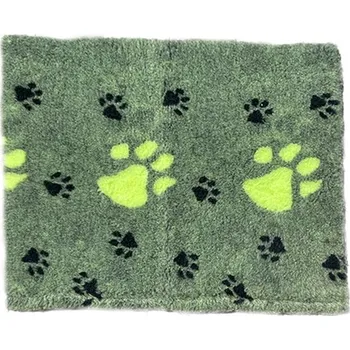 Dětská deka Vetbedka zelená vzor tlapky