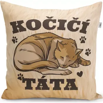 Polštář Sablio Polštář Kočičí táta: 40x40 cm