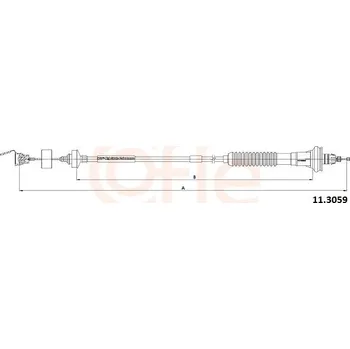 Spojkové lanko Tažné lanko, ovládání spojky COFLE 92.11.3059