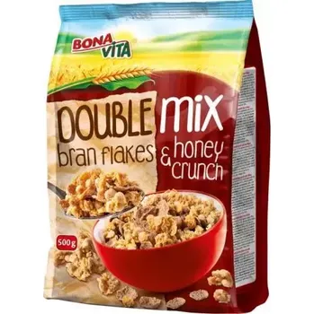 Přisada na vaření a pečení BonaVita double mix branflake + honey crunchy 500g