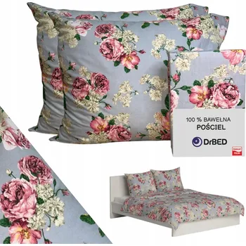 Povlečení Bavlněné Povlečení 160x200 Sada Povlečení na zip, ROMANTICKÝ VZOR Růže