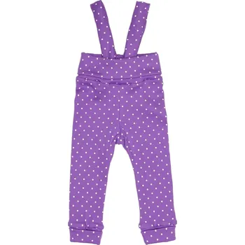 Tepláčky s traky ŽEBRO - puntík fialová Velikost: 68