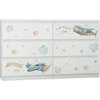 Dětská skříň Dětská komoda R140 - DO NEBES - 77x140x30 cm