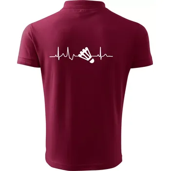Pánská košile EKG Badminton košík - Polokošile pánská Pique Polo 203 - 5XL ( Garnet )