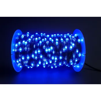 Vánoce Vánoční LED mikro řetěz s kapkovými diodami, modrá, 100M, 1000 LED, 8 programů, dálkový ovládač