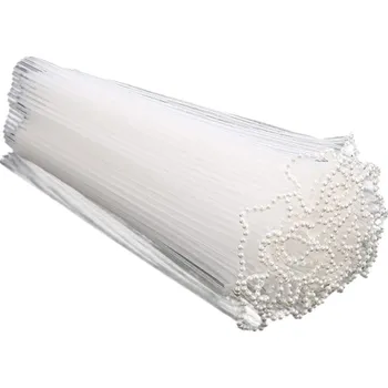 Balící papír Ozdobný papír 4 m x 28 cm Vlnitá síťka na dekoraci Balení květin Kreativní tvoření s perlovým okrajem bílá