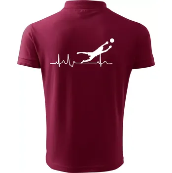 Pánská košile Ekg fotbal brankář - Polokošile pánská Pique Polo 203 - L ( Garnet )