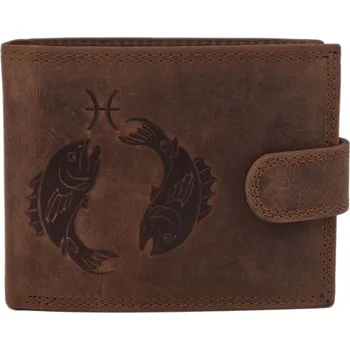 Peněženka Pánská peněženka MERCUCIO světlehnědá embos ryby 2911927