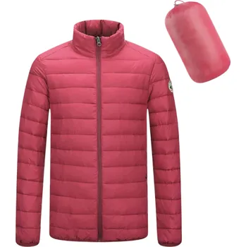 Pánská zimní bunda Unisex větruodolné provedení Zapínání na zip Odolný polyester Stylová bunda s výšivkou na paži Teplé zimní provedení růžová XL