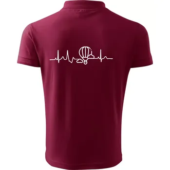 Pánská košile EKG létání balonem - Polokošile pánská Pique Polo 203 - 5XL ( Garnet )