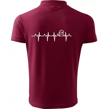 Pánská košile EKG pivo - Polokošile pánská Pique Polo 203 - 2XL ( Garnet )