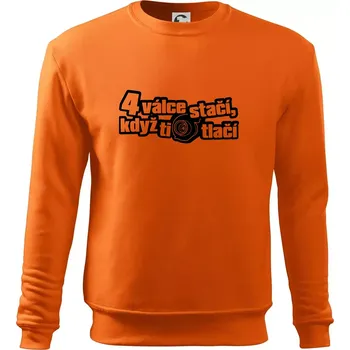 Pánská mikina 4 válce stačí když ti turbo tlačí - Mikina Essential pánská - 3XL ( Oranžová )