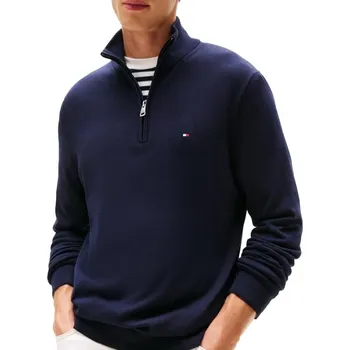 Pánský svetr Modrý svetr se zipem Tommy Hilfiger - Velikost M, Barva Modrá M56533 MW0MW37331