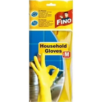 Rukavice na úklid Rukavice úklidové Fino, latexové, velikost 8/M, žluté