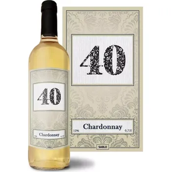 Víno Sablio Bílé víno k 40. narozeninám: 0,75 l