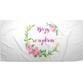 Osuška Sablio Ručník Brzy se uzdrav - 50x100 cm