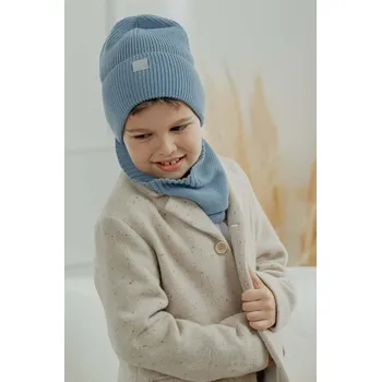 Čepice Dětská čepice s příměsí vlny Jamiks PAULIN PAULIN.NAK.gl.JZH352 modrá 50X, vel. 54