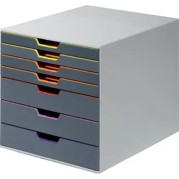 Archivační box Durable Zásuvkový box VARICOLOR® - 7 zásuvek / šedá 32456