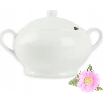 Váza PORCELÁNOVÁ VÁZA BÍLÁ 3L S VÍKEM NA VÝVAR, BORSCHT, KYSELO