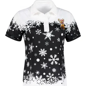 Dámská móda Dámské vánoční triko s límečkem premium ALTISPORT VOJ/ALWVN3TR05 BÍLÁ S