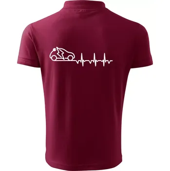 Pánská košile Ekg elektromobil - Polokošile pánská Pique Polo 203 - 4XL ( Garnet )