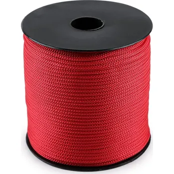 Pletací a háčkovací příze Anet macrame Ø2 mm 90 g, barva 18 červená cívka