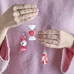 Bloomingville Sada skleněných ozdob Festive 3 ks Bloomingville Festive Ornament, Red, Glass